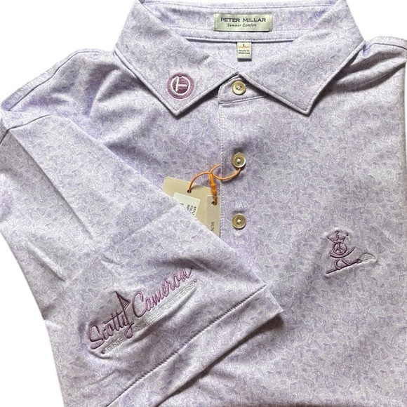 NWT SCOTTY CAMERON GALLERY Circle T  Summer Comfort Getaway Golf  Polo L Purple - Picture 1 of 4